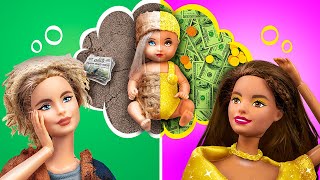 Rich Mom vs Broke Mom \/ 10 Barbie DIYs