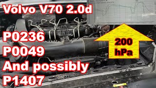 Volvo V70 D3 2.0d engine light on after turbo and EGR replaced... Fault finding and Repair.