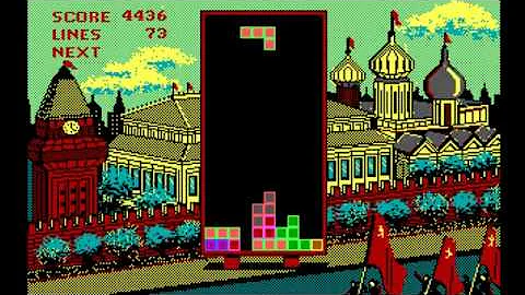 Tetris for MS-DOS 1987 - Mirrorsoft Andromeda Software Spectrum Holobyte