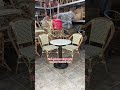 Bàn ghế cafe đan nhựa giả mây sân vườn ngoài trời