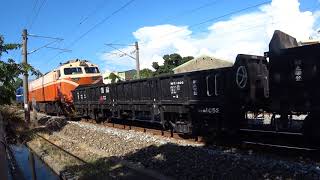 513次莒光號與7202次貨物列車在大林鎮中興路地下道交會