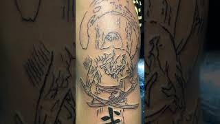 Ninja line tattoo #tattoo #ninja #tattooideas #tattoolover #linetattoo #shorttattoo #tattooartist