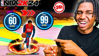 FASTEST WAY TO GET 99 OVERALL & MAXED BADGES IN 1 DAY IN 2K24!! MAX EVERY BUILD YOU MAKE IN A DAY!!