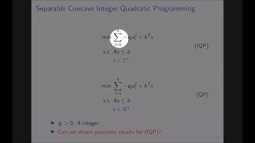 Alberto Del Pia: Proximity in concave integer quadratic programming