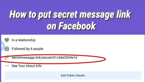 How to put secret message link in Facebook Tutorial 2022