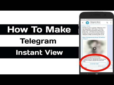 How To Create Telegram Instant View Button | Telegraph