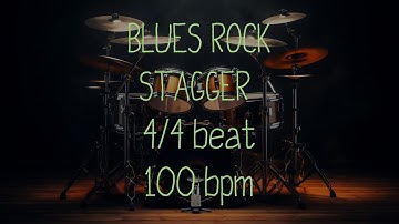4/4 Drum Beat - 100 BPM - BLUES ROCK STAGGER - Lets Jam