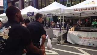 Cops have fun too! NYPD Officer Dancing Cupid Shuffle with Take a Break \& I'll Bake. (Official)