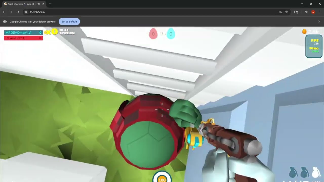 Playing a parkour map with my brother on this game called shell shockers