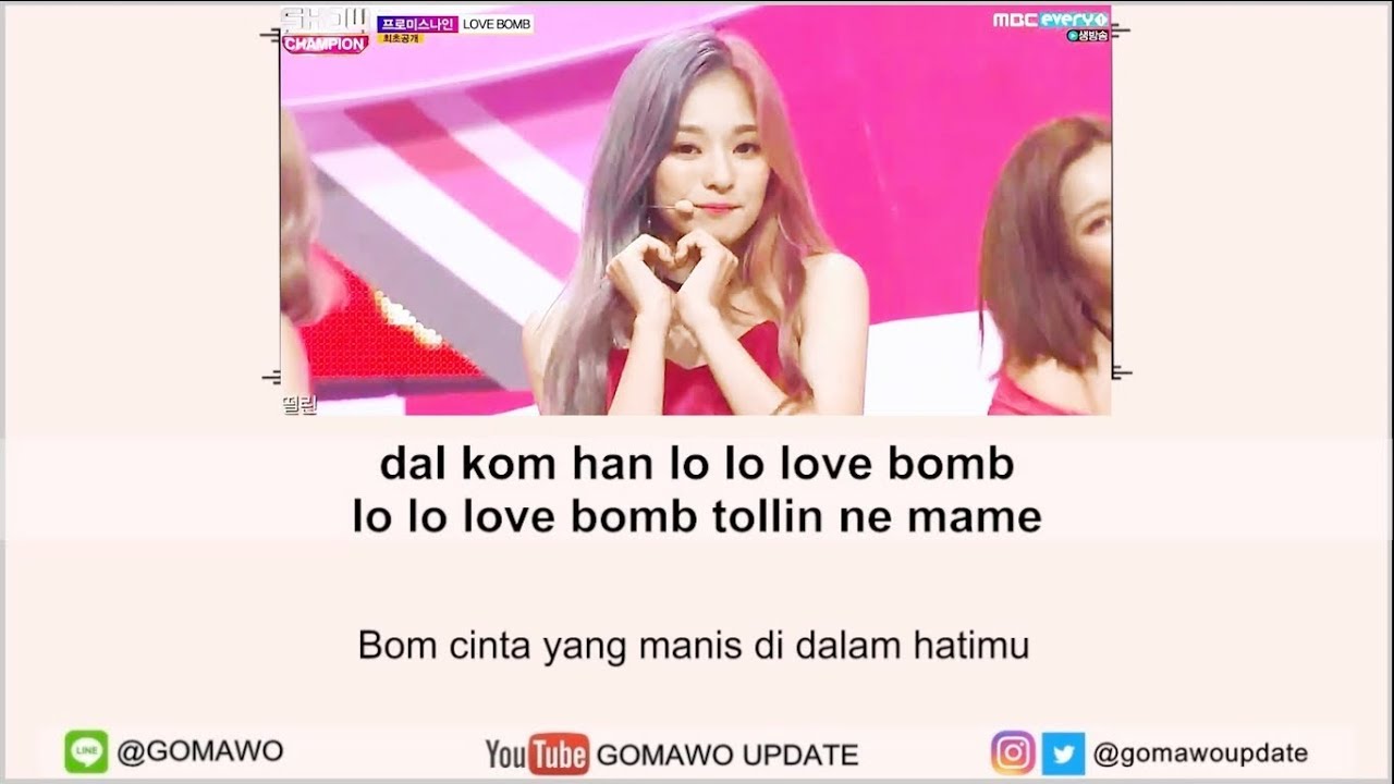 Easy Lyric FROMIS_9 LOVE BOMB by GOMAWO [Indo Sub] YouTube