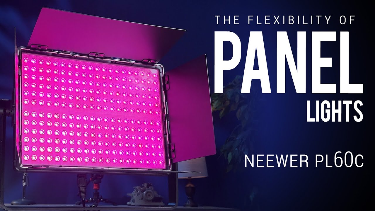 明るさ・色を自由に演出！NEEWER PL60C RGB LEDパネルビデオライト 2灯