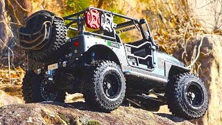 Axial SCX10 III Jeep CJ-7 with H-Tech Custom Creek Rock Crawling 3 #offroad #rc #4x4