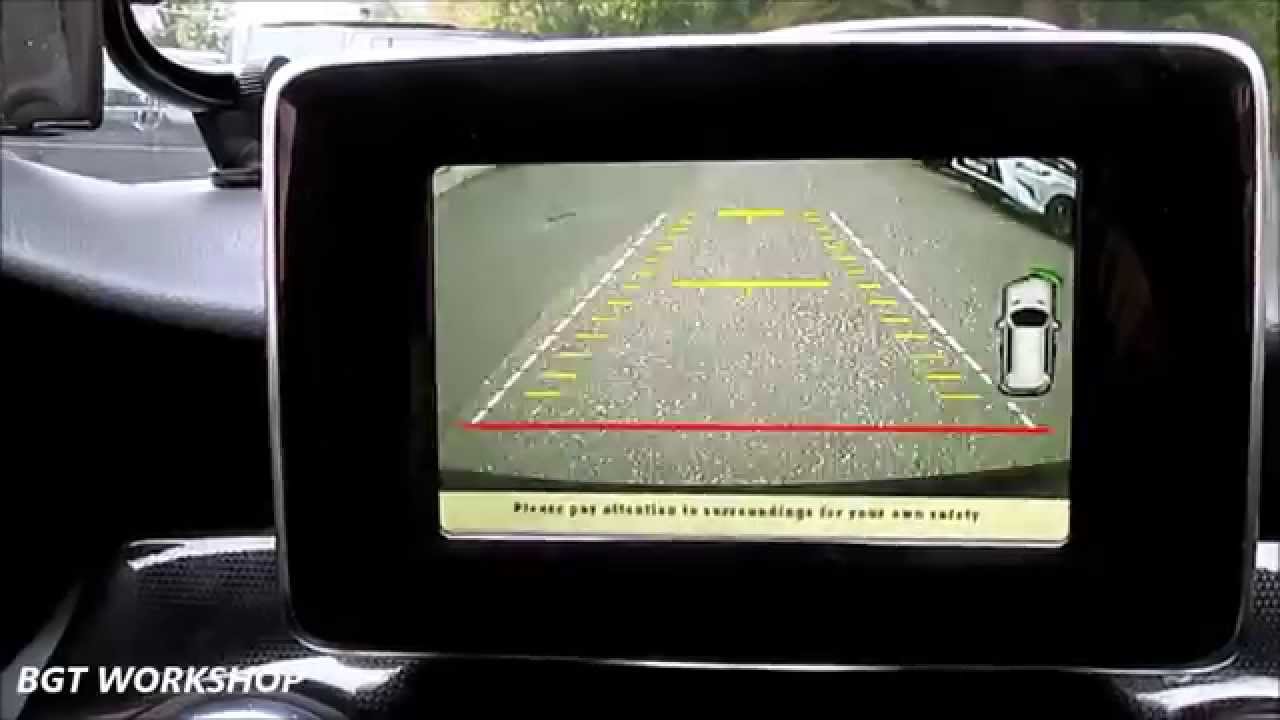 Как включить камеру заднего вида на мерседес