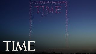 Watch A Time Magazine Cover Made Using 958 Drones Take Shape Time