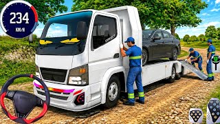 New American Car Transporter Truck Driving Simulator - Cargo Transport Multistory - Android Gameplay screenshot 4