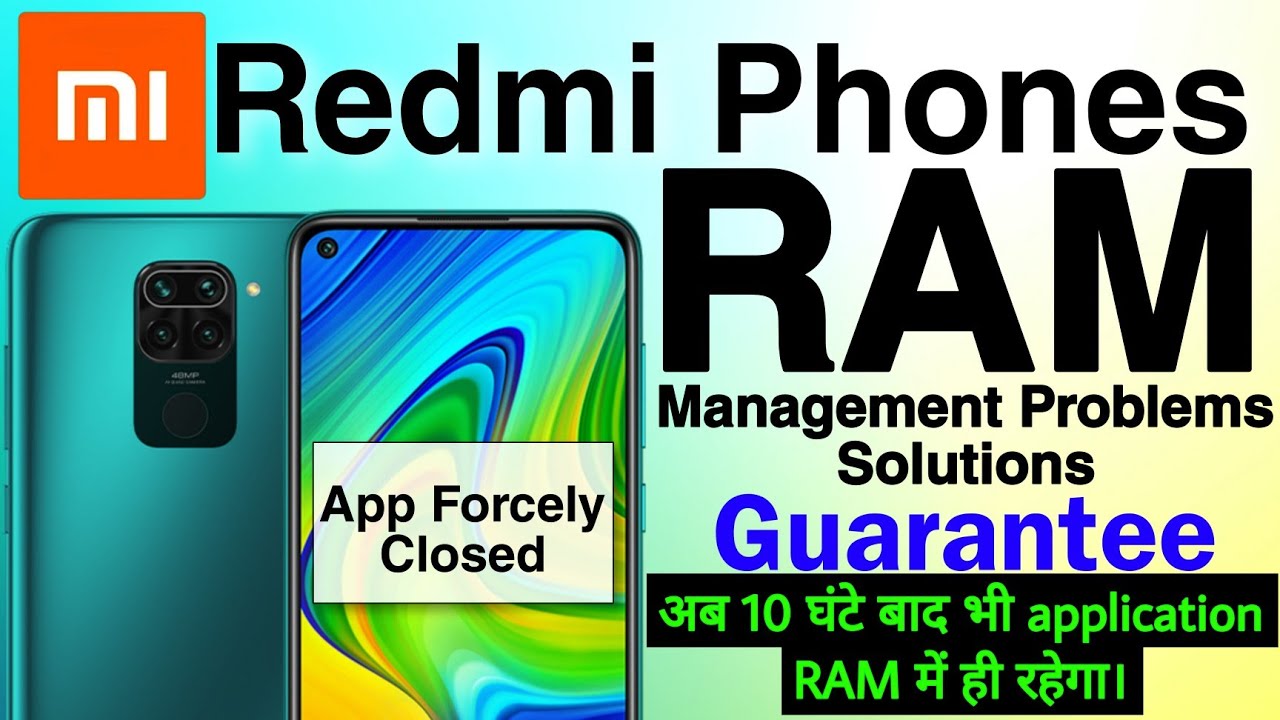 Redmi Phones RAM Management Problems Solutions. Application Stop Working Problem Solution YouTube