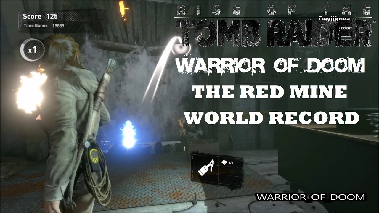 Rise of The Tomb Raider | World Record | The Red Mine | Score Attack | Speedrun / Highscore