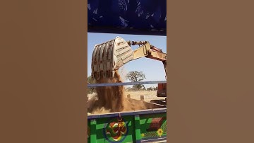 Tata Mini Excavator  Loading Soil On Swaraj tractor #Shorts