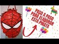 COMO hacer una PIÑATA del HOMBRE ARAÑA  FÁCIL Y RÁPIDA niño [CUMPLEAÑOS] SPIDERMAN #aprendeenyoutube