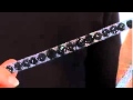 Jane Tran - Black Glitter Stretch Headband with Round Crystal Beads  SKU:#8012041
