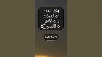 سورة الجاثية الآية ٣٥ الى ٣٧ بصوت الشيخ محمد صديق المنشاوي