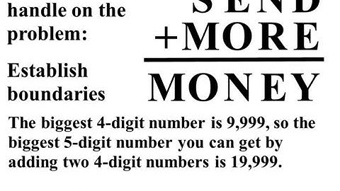 Alphametic -- Send More Money