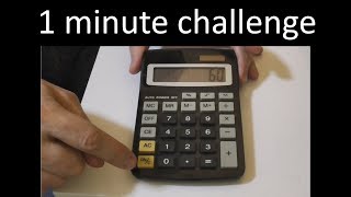 1 minute timer – calculator challenge!
