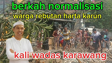 Berkah normalisasi !! Warga rebutan harta karun kali wadas karawang