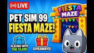 🔥 LIVE: NEW PET SIM 99 FIESTA MAZE! 🎉🐾 Playing With the CLAN + GIVEAWAYS! 🎁💎 screenshot 3