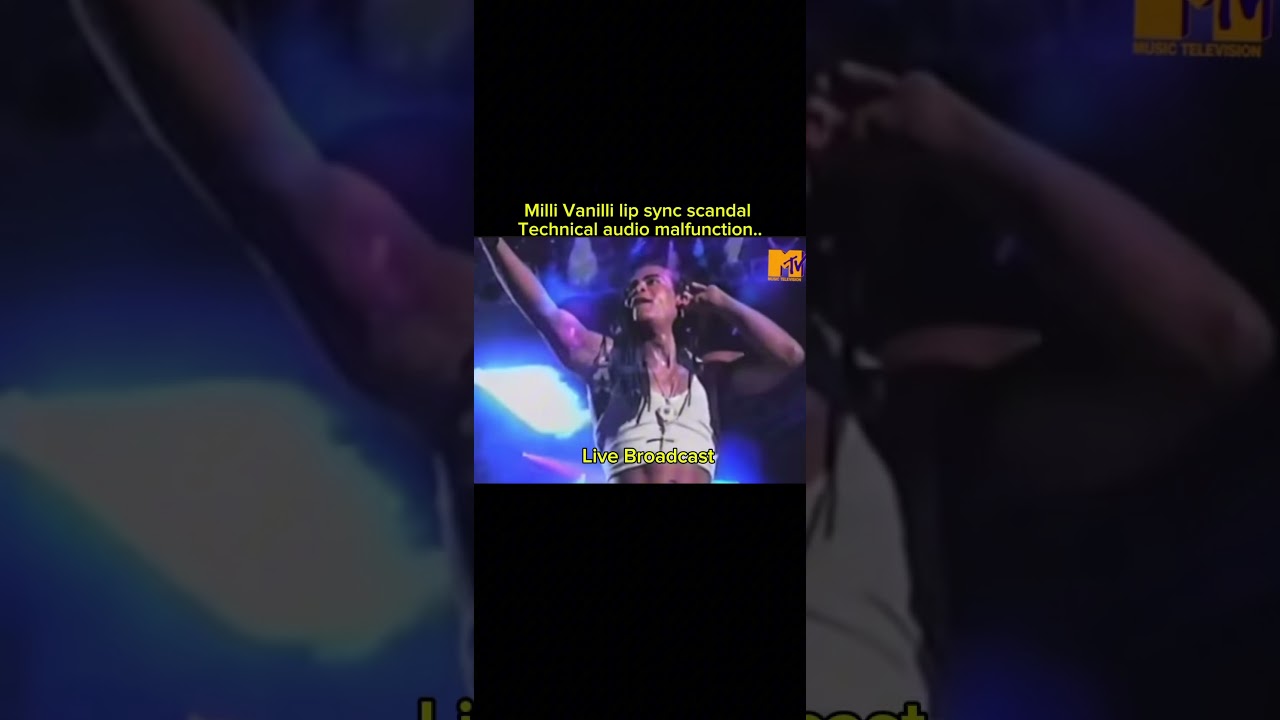 Milli Vanilli lip sync scandal Technical audio malfunction..👀