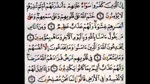 الصفحة رقم 3 سورة البقرة من الأية 6 الي الأية 16