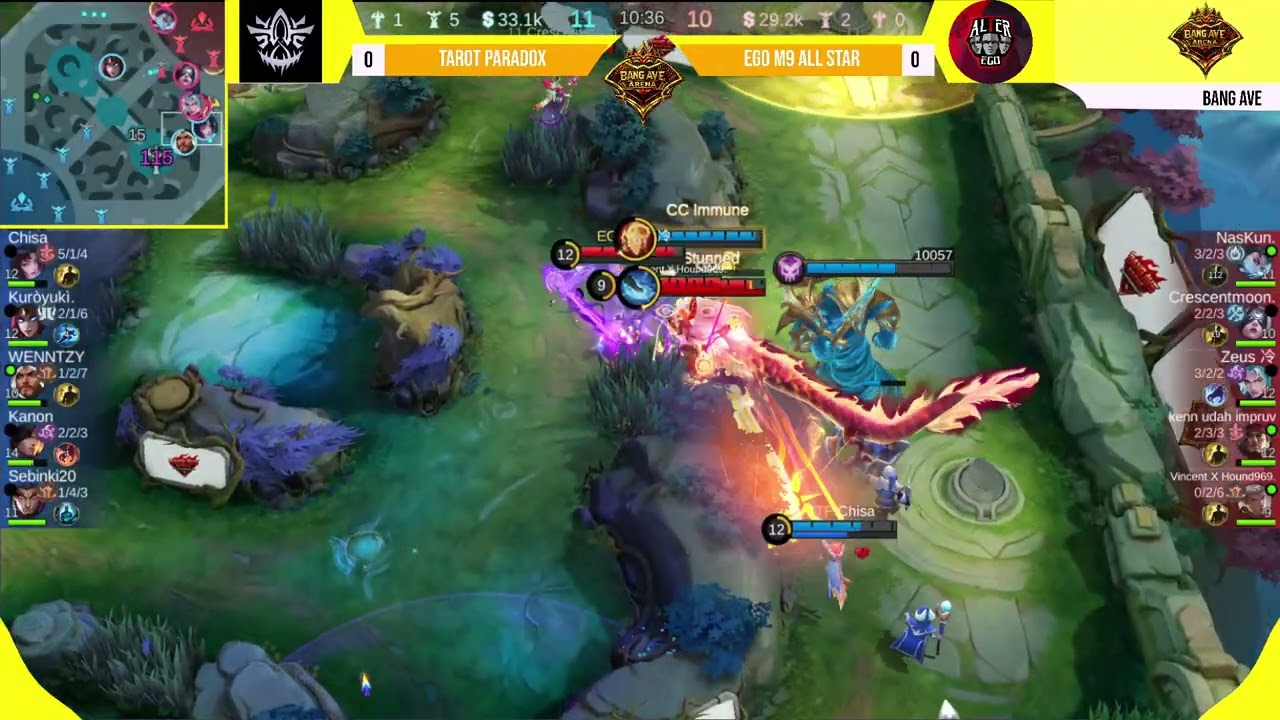 ROOM TOURNAMEN CASTER BANG AVE TIKTOK | MATCH 3 TAROT PARADOX  VS EGO M9 ALL STAR