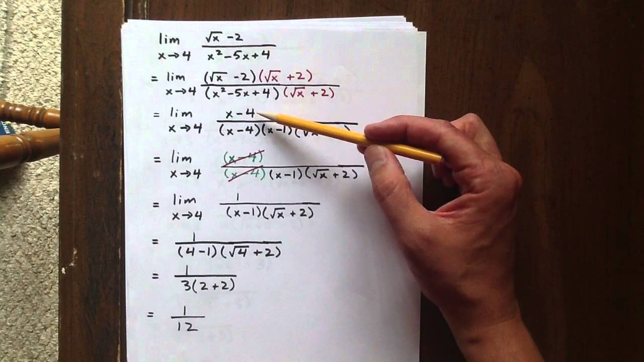 limit rationalize numerator square root - YouTube