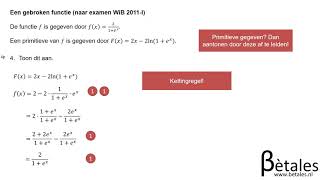 Oefenexamen 1 - Een gebroken functie - Wiskunde B 2011-I screenshot 3