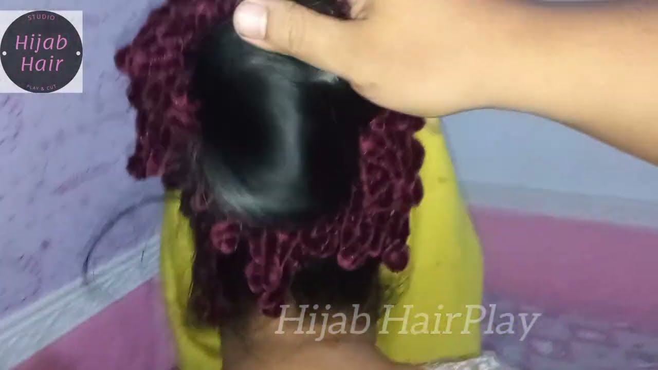 Bermain Rambut Panjang Di balik Kerudung Kuning // Long Hair Play by A man Part 1
