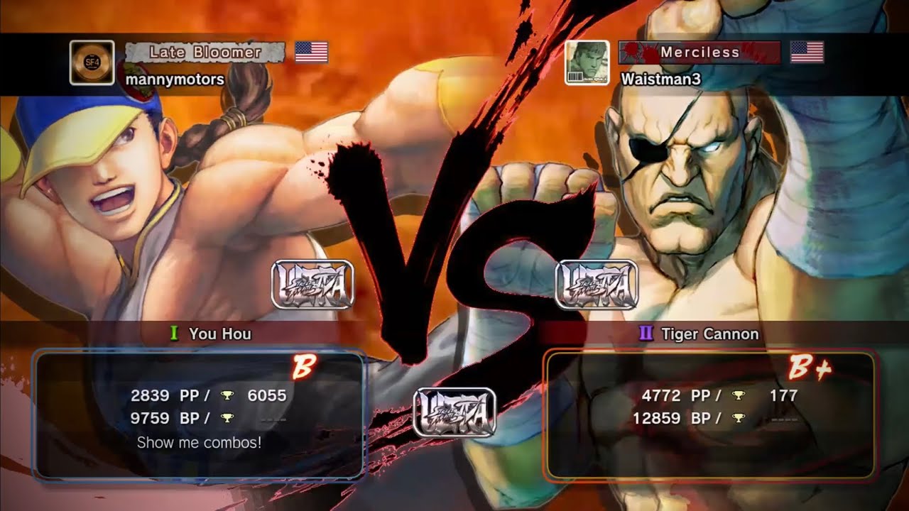 USF4- Waistman3(Ryu, Sagat Ken) vs mannymotors(Yun, Sakura, Cody, Evil Ryu)