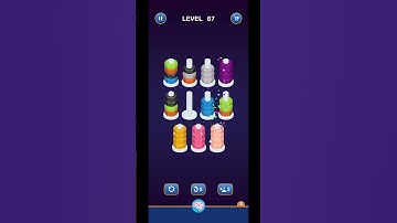 レベル67 ナットカラーソート - スクリューパズル (Guru Game) #nutssort #nutsort #boltnutcolor