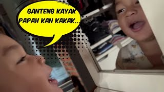 kakak kiano bangun tidur langsung berkaca@galerikiano