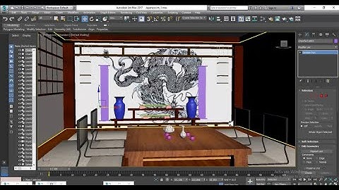3Dsmax Tutorials, Learn 3D Modeling, Texturing & Lighting a Stylish Japanese interior in 3dsmax P6