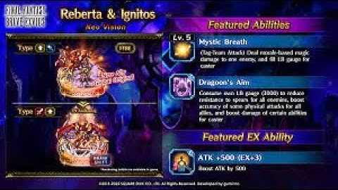op dragon queen step up summons (FFBE Reberta & Ignitos pulls)