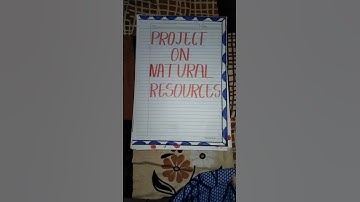 project on natural resources class 9th