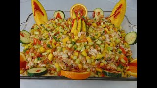 Ceviche de Camaron🦐 con Salsa de Mango🥭