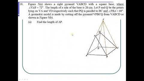 2012 HKDSE Maths Core Paper 1 Solution q18a, 3D Problems(立體問題),Trigonometry(三角比), Sine formula(正弦定律)