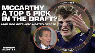 Mad Dog’s NOT a huge fan of J.J. McCarthy: Drafting him high would be a big mistake! | First Take