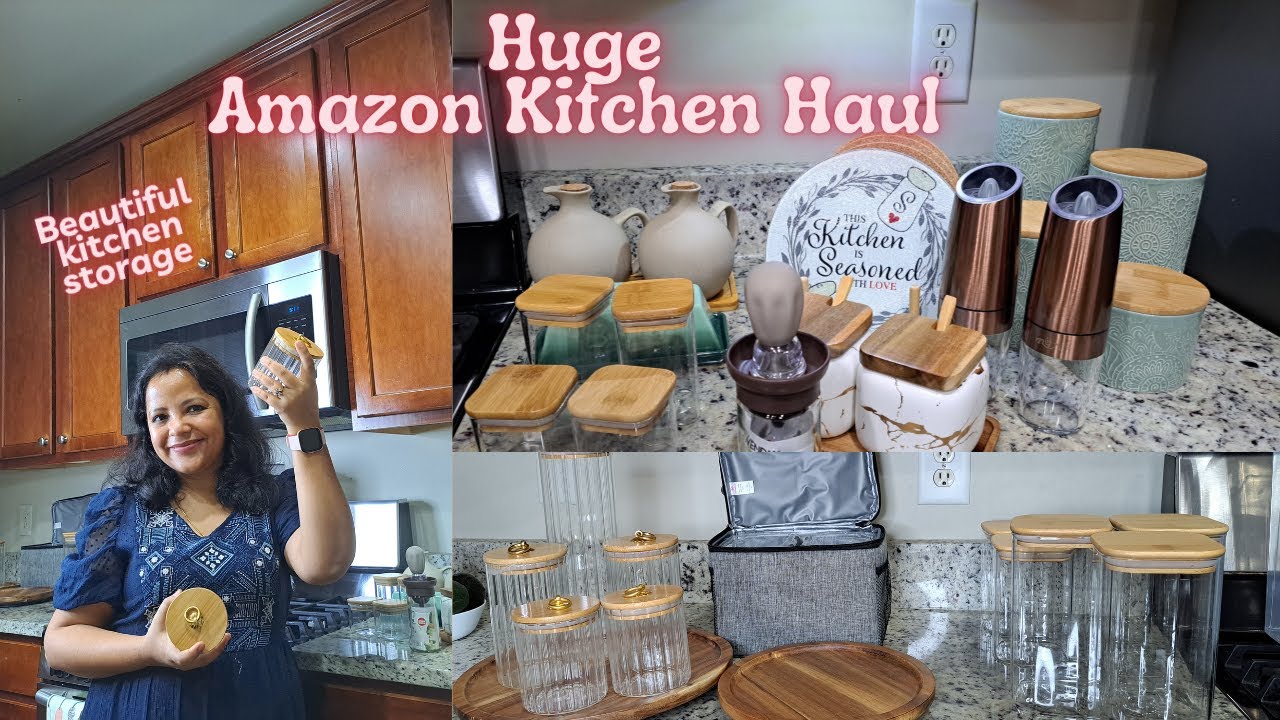 Huge Amazon Kitchen Haul | Beautiful Kitchen Storage from Amazon | Oil Dispensers, Butter Dish, Jars
