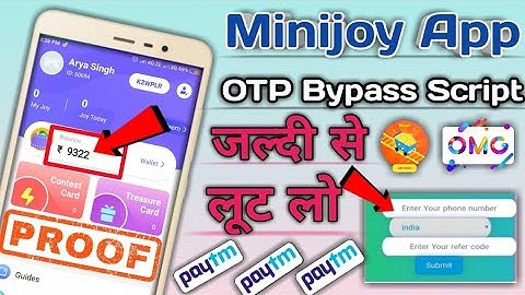 minijoy app otp bypass trick || biggest loot offer ✔||No mobile number required |earn unlimited cash