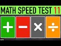 Challenge Your Math Skills with Speed Test #11! 🧮 25 Problems on Addition, Subtraction, Multiplication & Division