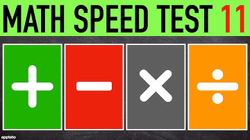 Math Speed Test #11 (25 Problems) - Addition Subtraction Multiplication Division Mental Maths Drill