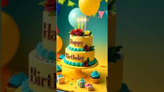 “Magical Yellow Birthday Fantasy Party” Happy birthday song Ai animation shorts