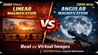 Linear vs Angular Magnification Real vs Virtual Images Explained for NEET/JEE Physics